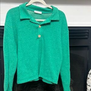 Zenana Green Fleece Sweater